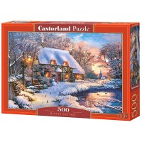 Пазл CASTORLAND Зимний коттедж. 500 элементов