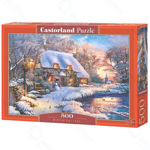 Пазл CASTORLAND Зимний коттедж. 500 элементов