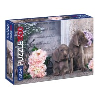 Пазл HATBER Premium Щенки в цветах 1500 элементов