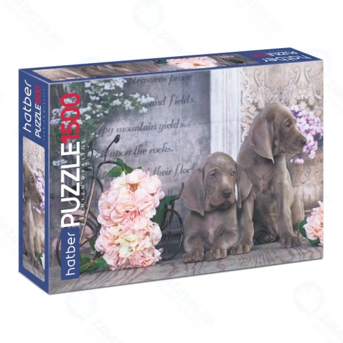 Пазл HATBER Premium Щенки в цветах 1500 элементов