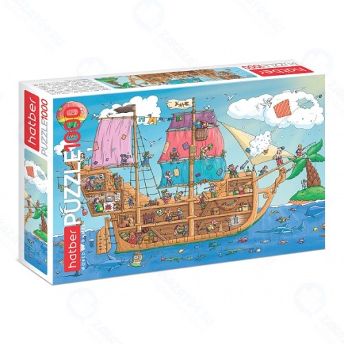 Пазл HATBER Пиратский корабль 1000 эл.
