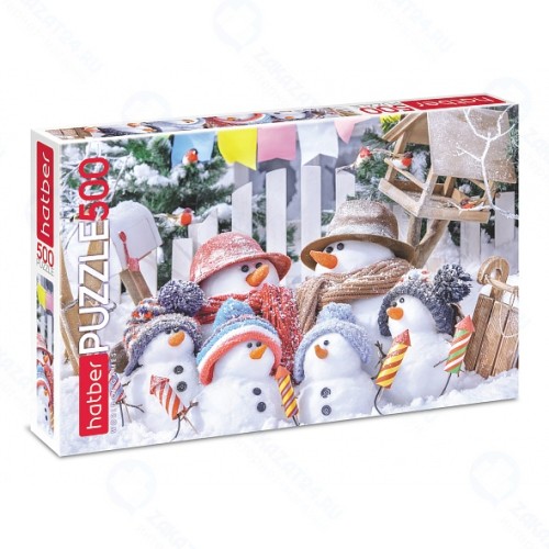 Пазл HATBER Забавные снеговики 500 эл.