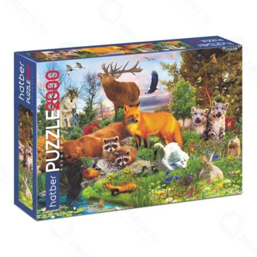 Пазлы HATBER Лесные жители, 2000 элементов