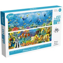 Пазл ORIGAMI Astrel. Диптих. Металлические рыбы. 2*133 элементов Пазл ORIGAMI Astrel. Диптих. Металлические рыбы. 2*133 элементов