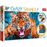 Пазл TREFL Crazy Shapes. Лицом к лицу с тигром 600 элементов