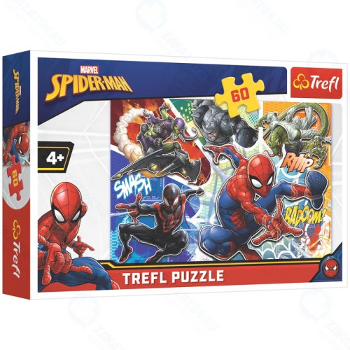 Пазл TREFL Храбрый Человек-паук, 60 элементов