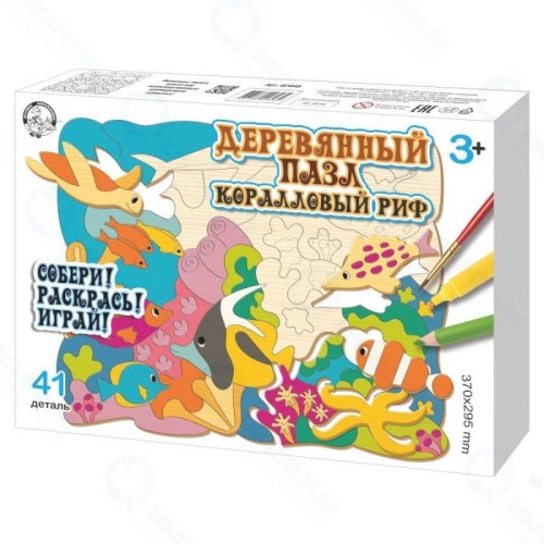 Деревянный пазл ДЕСЯТОЕ КОРОЛЕВСТВО 02848 Коралловый риф