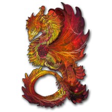 Контурный деревянный пазл HOBBY DAY Красный Дракон Контурный деревянный пазл HOBBY DAY Красный Дракон