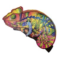 Деревянный пазл WOOD TRICK Красочный Хамелеон (34x30см)