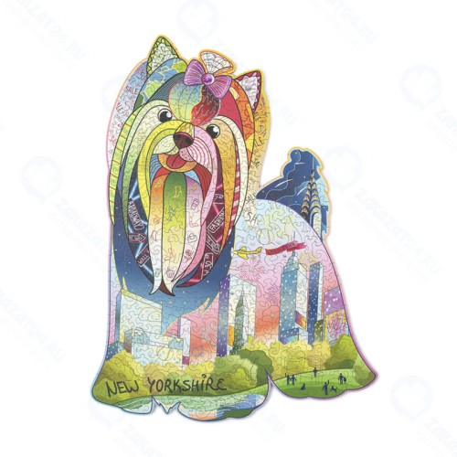 Деревянный пазл WOOD TRICK Нью-Йоркшир с кристаллами Swarovski® (45x34см)