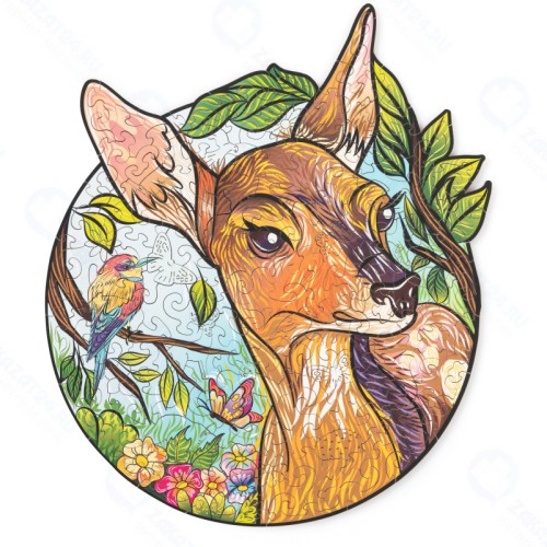 Деревянный пазл WOOD TRICK Очаровательный Олененок (28x23 см)