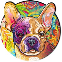 Деревянный пазл WOOD TRICK Щенок Рокки (Бульдог) (25x24 см)