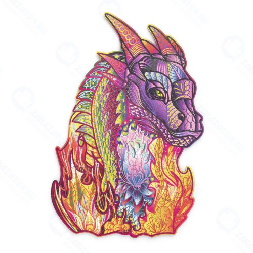 Деревянный пазл WOOD TRICK Волшебный Дракон (35x24см)