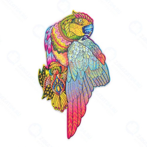 Деревянный пазл WOOD TRICK Яркий Попугай (35x20см)