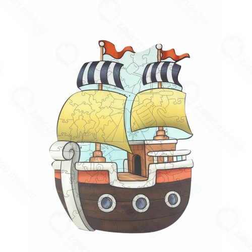 Деревянный пазл WOODLANDTOYS 147101 Кораблик