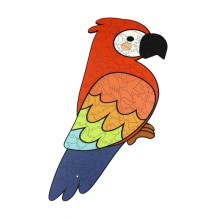 Деревянный пазл WOODLANDTOYS 147105 Попугай