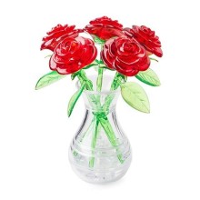 Пазл 3D CRYSTAL PUZZLE Букет в вазе Красный Пазл 3D CRYSTAL PUZZLE Букет в вазе Красный