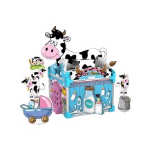 3D пазл-раскраска SYNERGY Домик Коровы 56 деталей 3D пазл-раскраска SYNERGY Домик Коровы 56 деталей