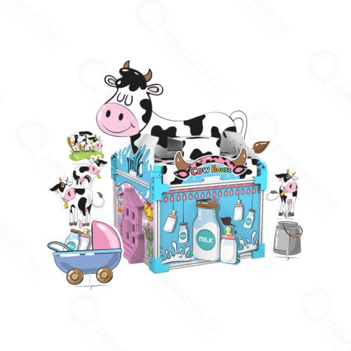3D пазл-раскраска SYNERGY Домик Коровы 56 деталей