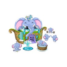 3D пазл-раскраска SYNERGY Домик Слона 67 деталей 3D пазл-раскраска SYNERGY Домик Слона 67 деталей