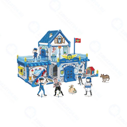 3D пазл-раскраска SYNERGY Полицейский Участок 170 деталей