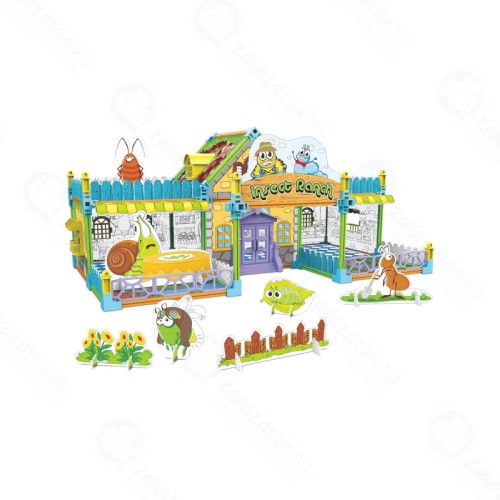 3D пазл-раскраска SYNERGY Ранчо Насекомых 163 детали