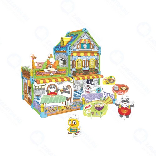 3D пазл-раскраска SYNERGY Ресторан Кенгуру 122 детали