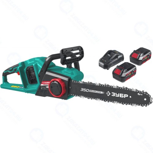 Цепная пила аккумуляторная ЗУБР ПЦЛ-3635-42 серия «МАСТЕР», бесщеточная, 2х18В АКБ (4Ач)