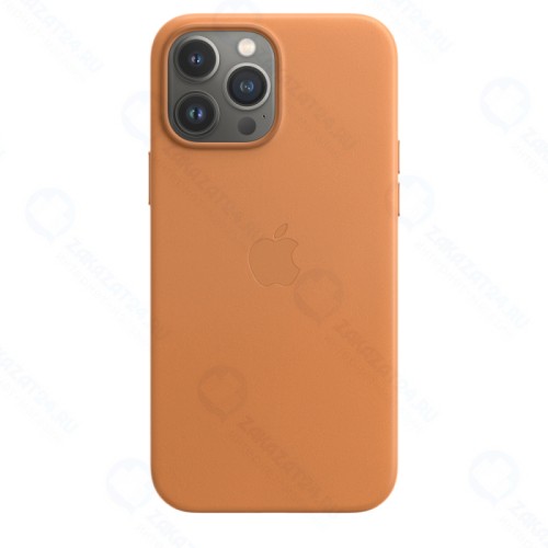 Кожаный чехол Кожаный чехол Apple MagSafe для iPhone 13 Pro Max, цвет «золотистая охра»