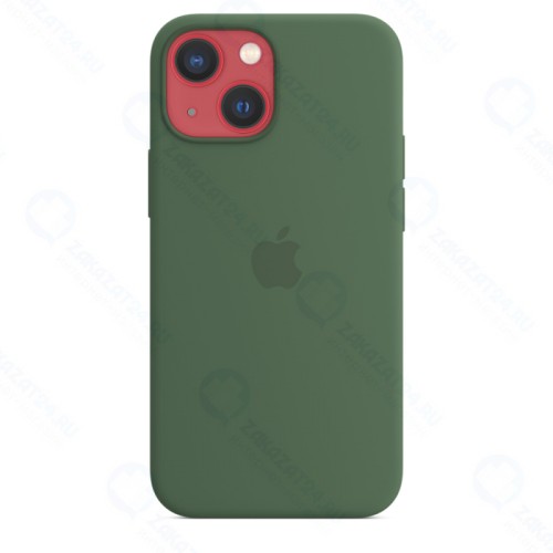 Силиконовый чехол Apple MagSafe для iPhone 13 mini, цвет «зелёный клевер»