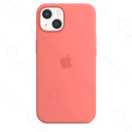 Силиконовый чехол Apple MagSafe для iPhone 13, цвет «розовый помело»