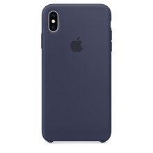 Силиконовый чехол Apple Silicone Case для iPhone XS Max, тёмно-синий