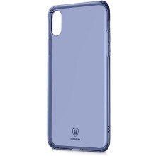 Чехол Baseus Simple Series Case With Pluggy TPU For iPhone X Прозрачный-синий