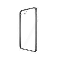 Чехол-накладка Celly Laser для Apple iPhone 7/8 Plus прозрачный, темно-серый кант