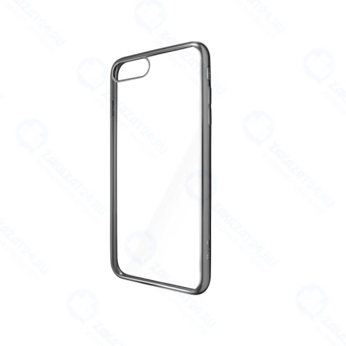 Чехол-накладка Celly Laser для Apple iPhone 7/8 Plus прозрачный, темно-серый кант