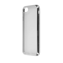 Чехол-накладка Celly Laser для Apple iPhone SE 2020/7/8 прозрачный, серебристый кант