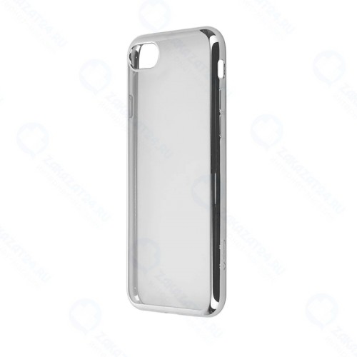 Чехол-накладка Celly Laser для Apple iPhone SE 2020/7/8 прозрачный, серебристый кант