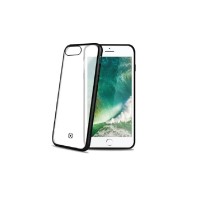 Чехол-накладка Celly Laser Matt для Apple iPhone SE 2020/7/8 прозрачный, чёрный кант
