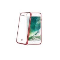 Чехол-накладка Celly Laser Matt для Apple iPhone SE 2020/7/8 прозрачный, красный кант