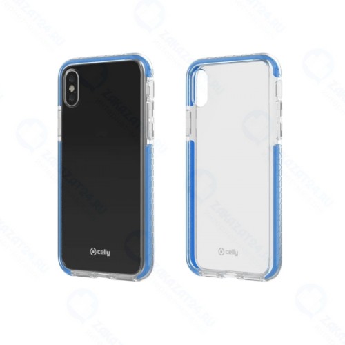 Чехол-накладка защитный Celly Hexagon для Apple iPhone X синий