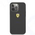 Чехол CG-MOBILE Ferrari LIQUID SILICONE CASE METAL LOGO для iPhone 13 Pro, черный