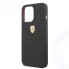 Чехол CG-MOBILE Ferrari LIQUID SILICONE CASE METAL LOGO для iPhone 13 Pro, черный