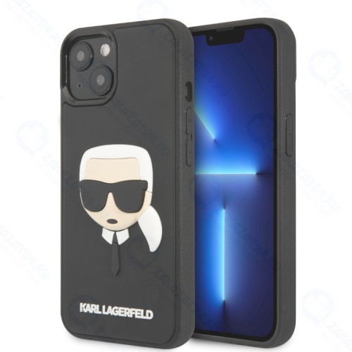 Чехол CG-MOBILE Lagerfeld 3D RUBBER CASE KARL HEAD для iPhone 13, черный