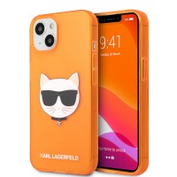 Чехол CG-MOBILE Lagerfeld TPU FLUO CASE CHOUPETTE'S HEAD для iPhone 13, оранжевый