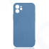 Силиконовый чехол MagSafe с микрофиброй для iPhone 12 mini DF iMagnetcase-01 (blue)