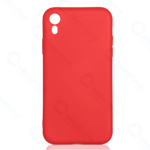 Силиконовый чехол с микрофиброй для iPhone XR DF iOriginal-07 (red)