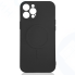 Силиконовый чехол MagSafe с микрофиброй для iPhone 12 Pro Max DF iMagnetcase-04 (black)