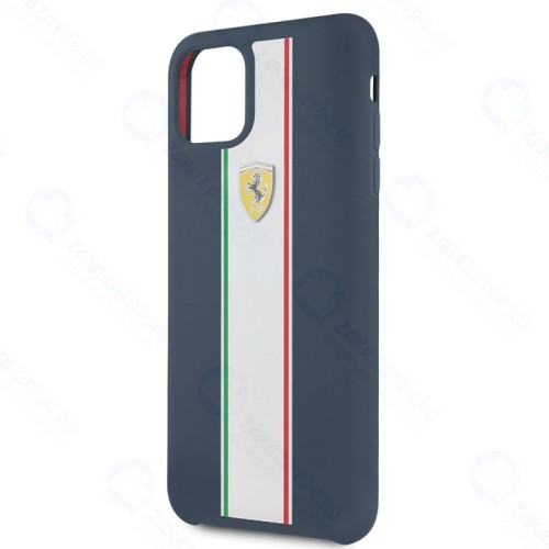 Чехол GUESS Ferrari для iPhone 11 Pro Max силикованый, синий