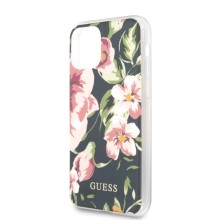 Чехол Guess Flowers для iPhone 11 Pro Max, синий Чехол Guess Flowers для iPhone 11 Pro Max, синий