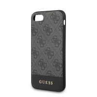 Чехол Guess Leather with Logo для iPhone SE, серый